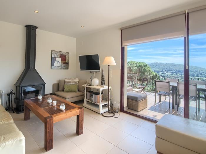 Spacious living room Begur holiday home