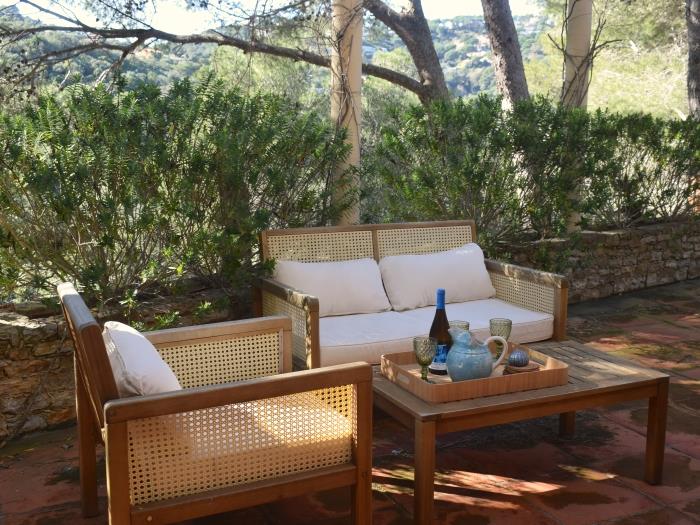 Buiteneethoek terras Costa Brava huur