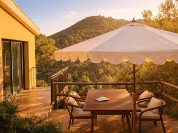 Privéterras zeezicht Begur villa